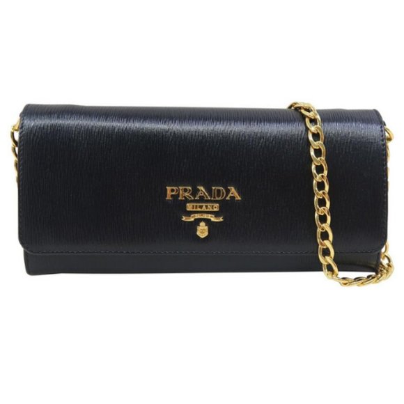 Prada Handbags - 💯 AuthPrada Wallet on Chain Saffiano Shoulder Bag